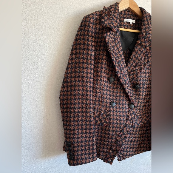 NWOT Veronica Beard Taja Houndstooth Check Cotton Blend Dickey Jacket - Picture 7 of 16